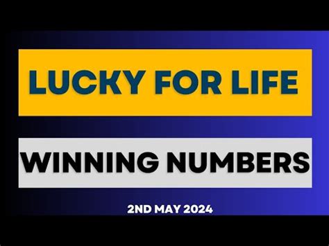 rilot lucky for life winning numbers.
